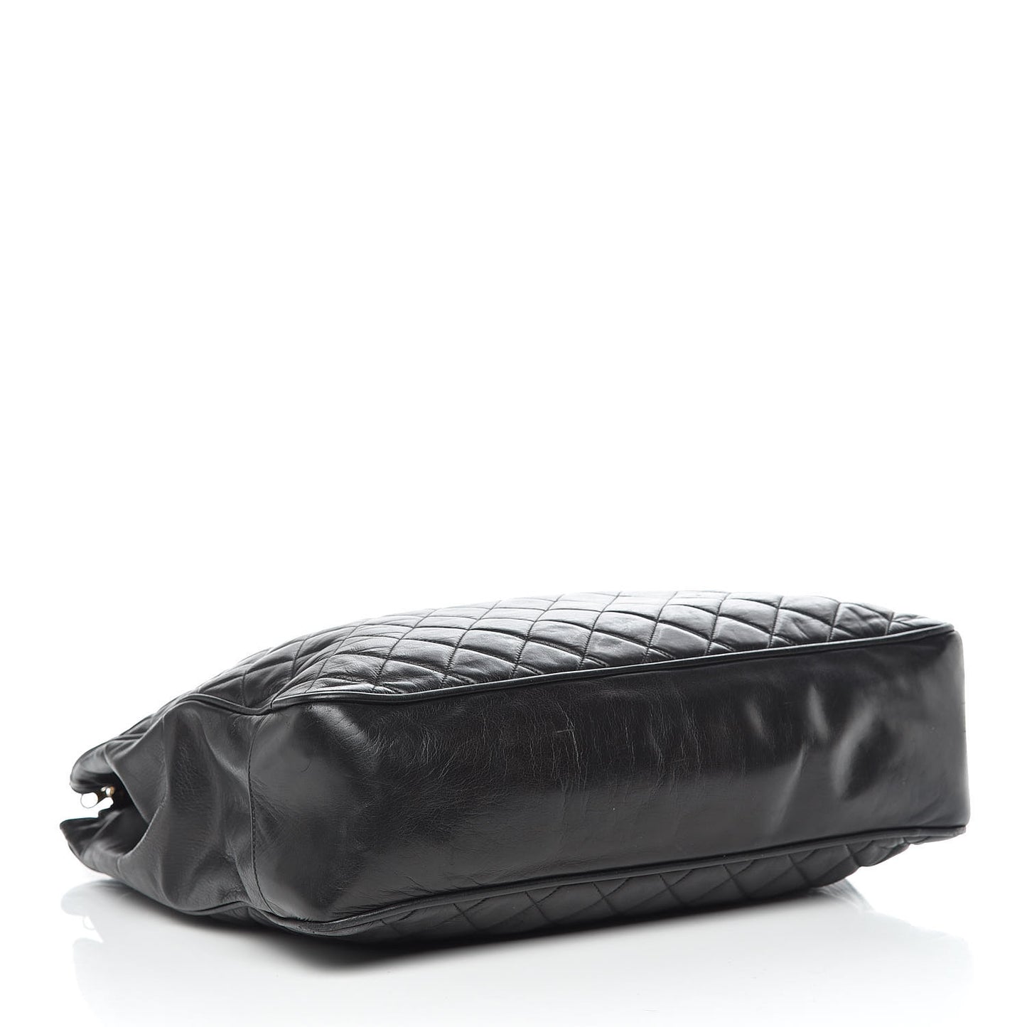Lambskin Quilted Shoulder Bag Black