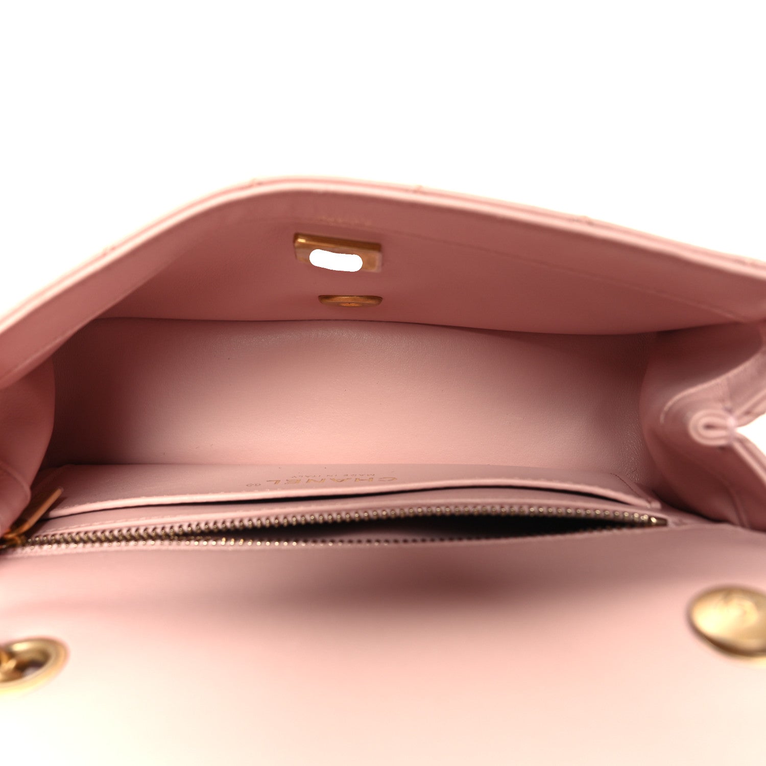 Chanel Lambskin Quilted Mini Rectangular Sweet Camellia Flap Light Pink 5 of 12
