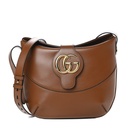 Gucci Boarded Plutone Calfskin Medium Arli Shoulder Bag Nocciola 1 of 10