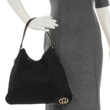 Gucci Monogram New Britt Medium Hobo Black 2 of 7