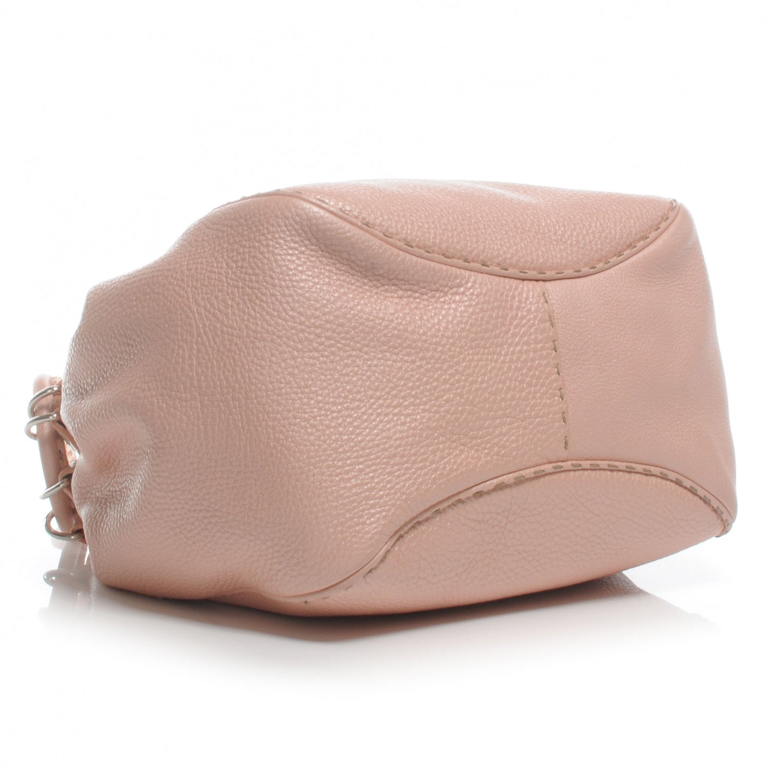 Fendi Calfskin Romano Selleria Bucket Hobo Pink 4 of 8