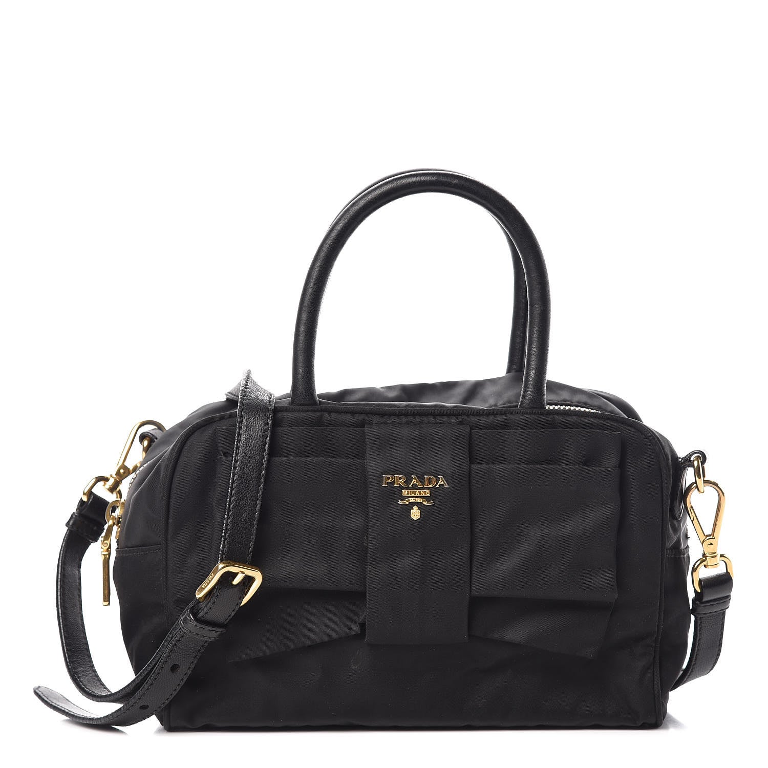 Prada Nylon Fiocco Mini Bowler Black 1 of 15
