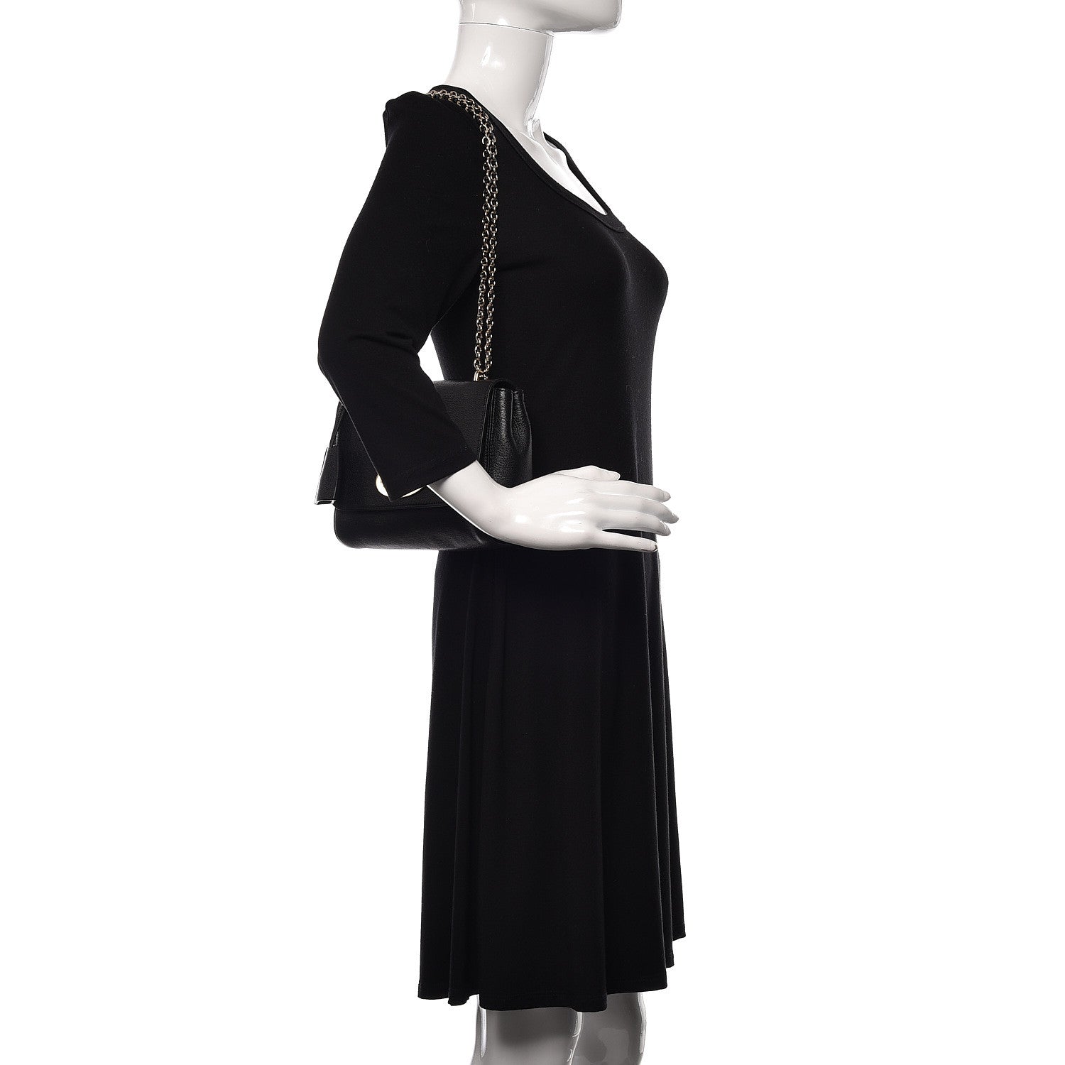 Mulberry Glossy Goatskin Small Lily Flap Black 2 of 11