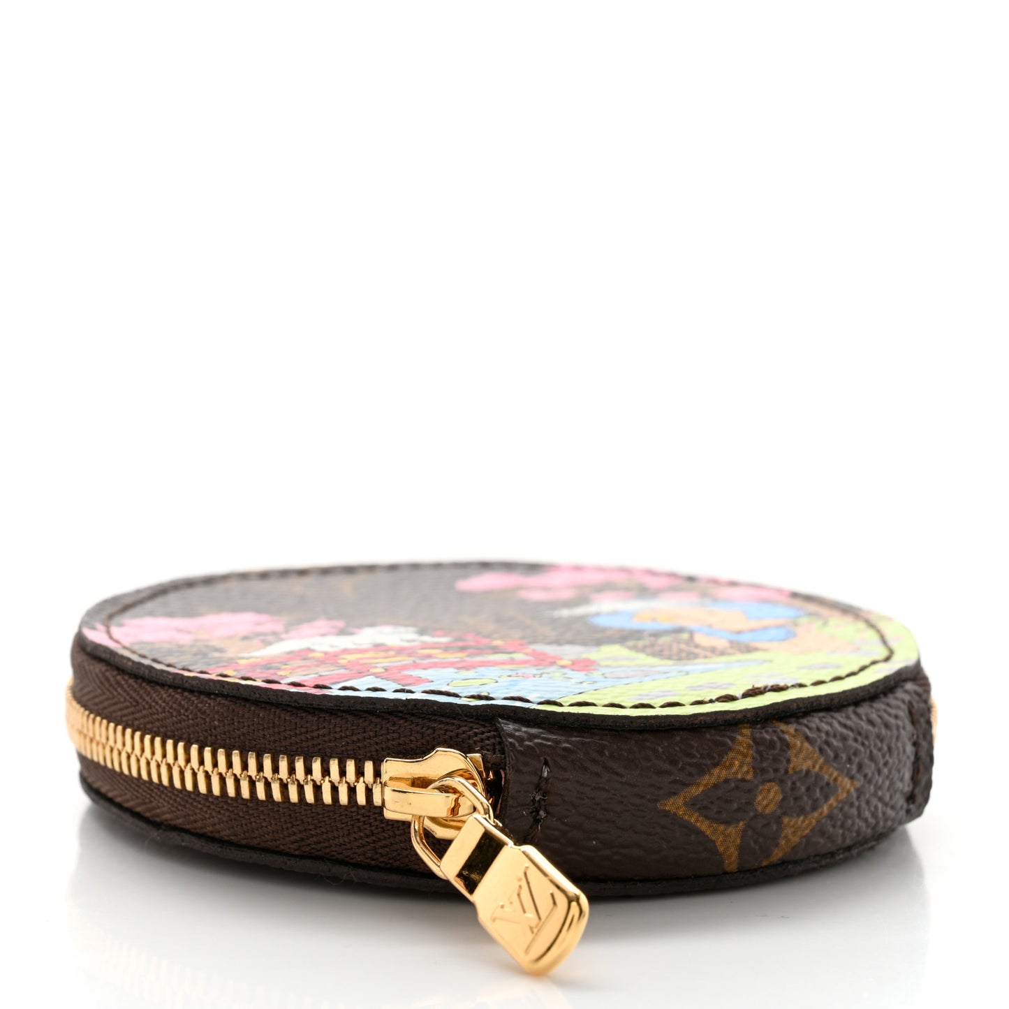 Monogram 2021 Christmas Animation Japanese Garden Round Coin Purse Wisteria Pink