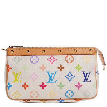 Louis Vuitton Monogram Multicolor Pochette Accessories White 1 of 8