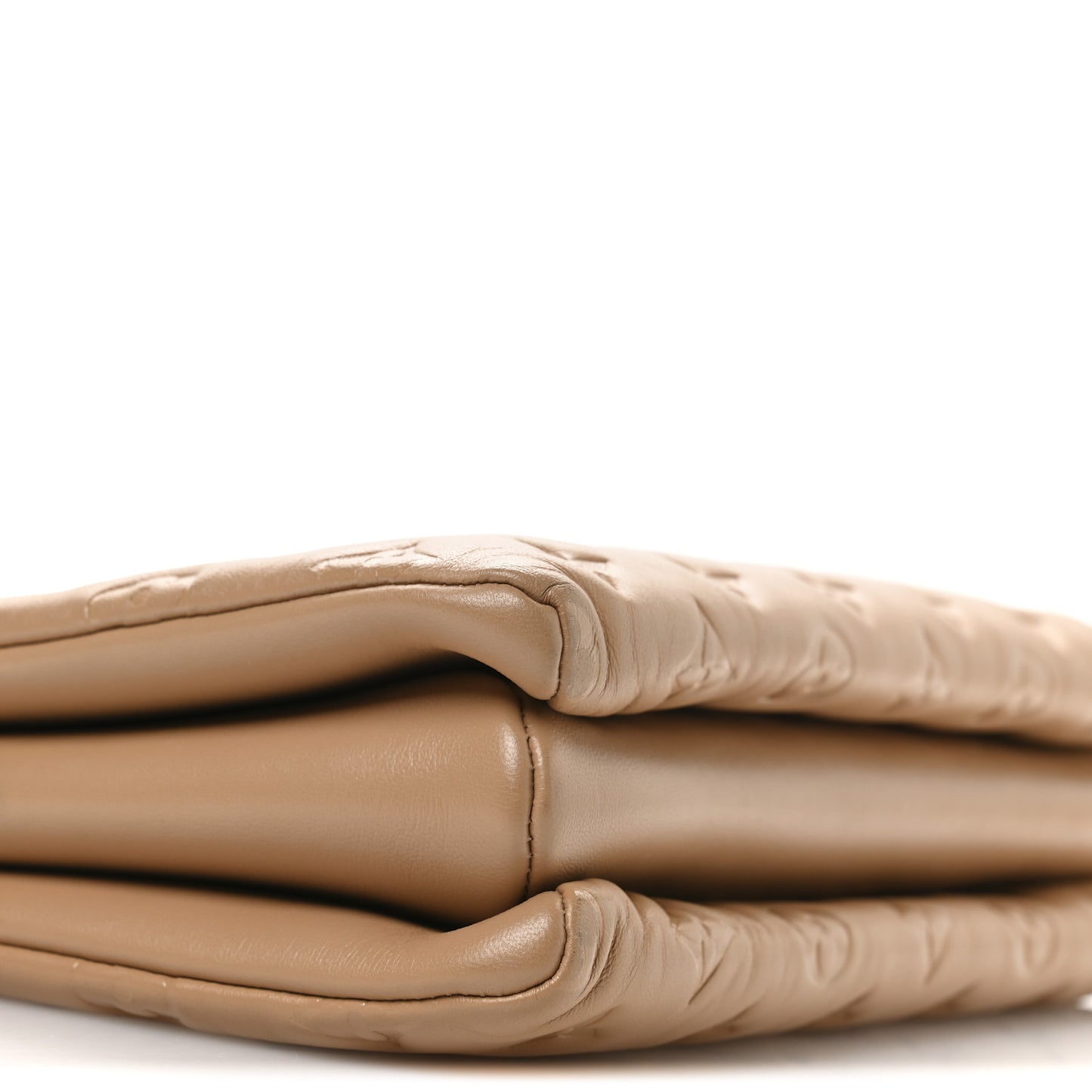 Lambskin Embossed Monogram Coussin PM Camel
