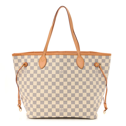 Louis Vuitton Damier Azur Neo Neverfull MM Rose Ballerine 1 of 10