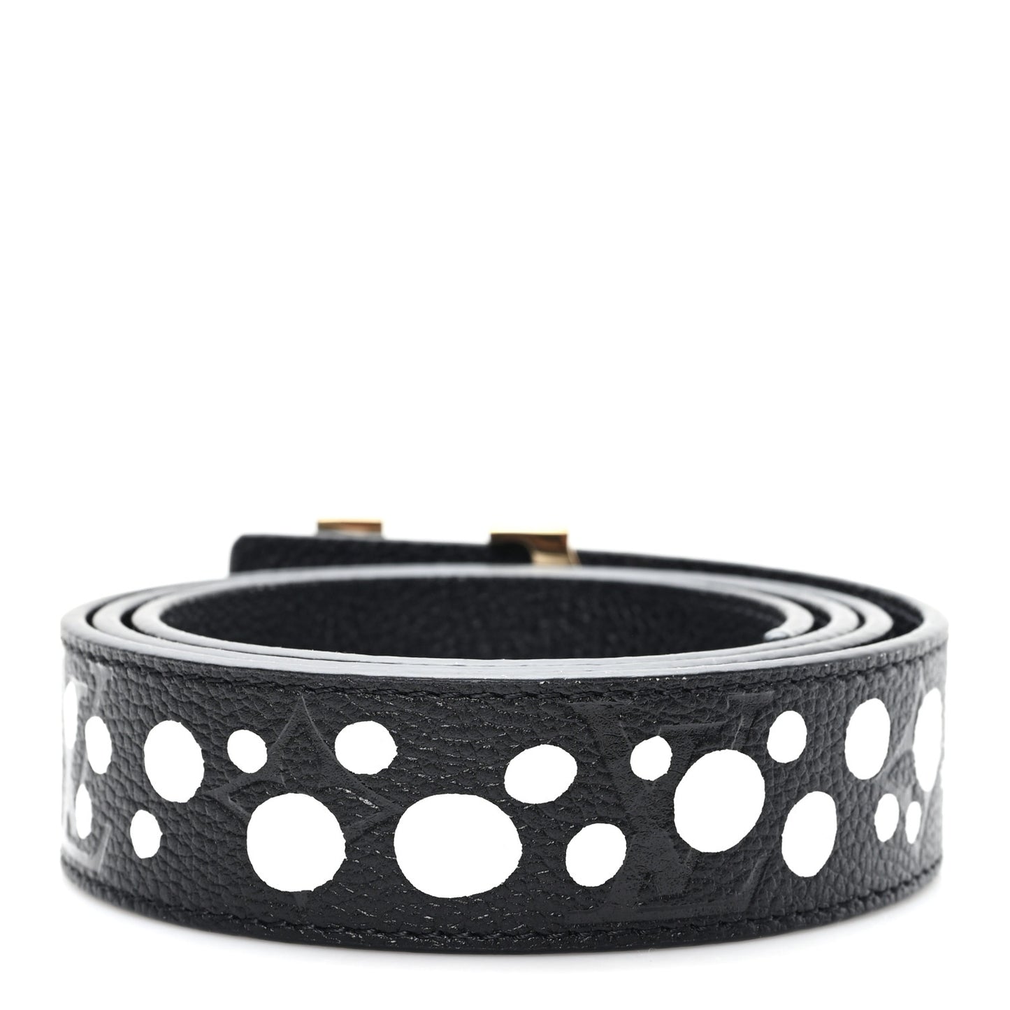 X YK Empreinte Dots 30mm LV Belt 80 32 Black White