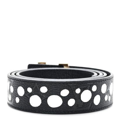 Louis Vuitton X YK Empreinte Dots 30mm LV Belt 80 32 Black White 2 of 5
