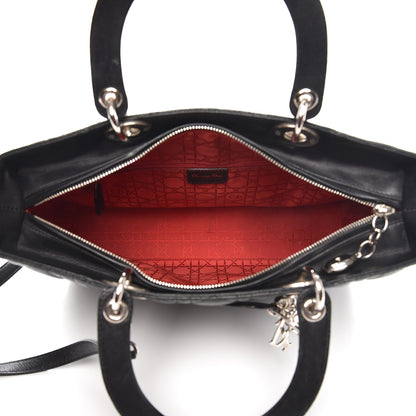Christian Dior Lambskin Cannage Large Lady Dior Black 5 of 18