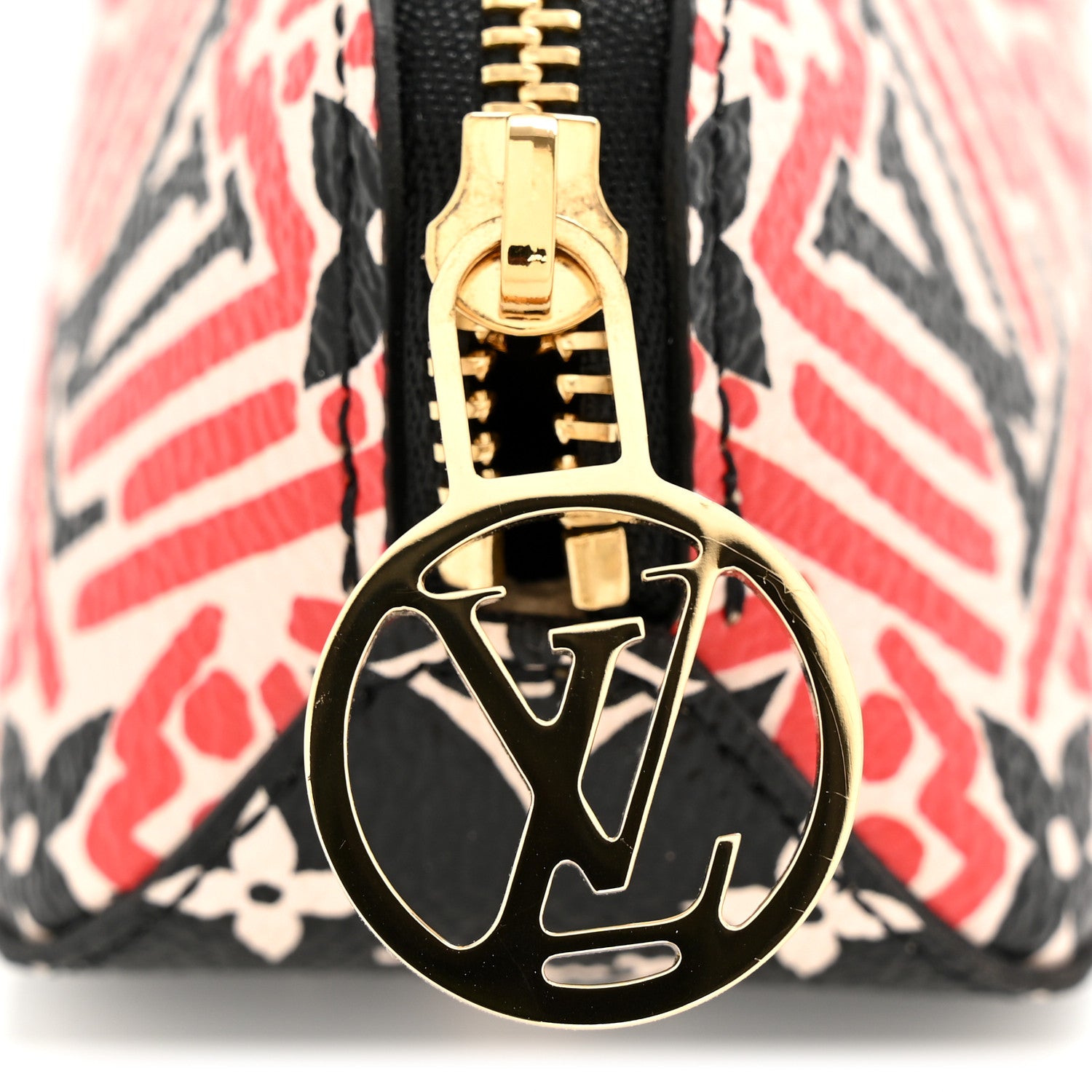 Louis Vuitton Monogram Giant Crafty Elizabeth Pencil Pouch Creme Rouge Black 8 of 8