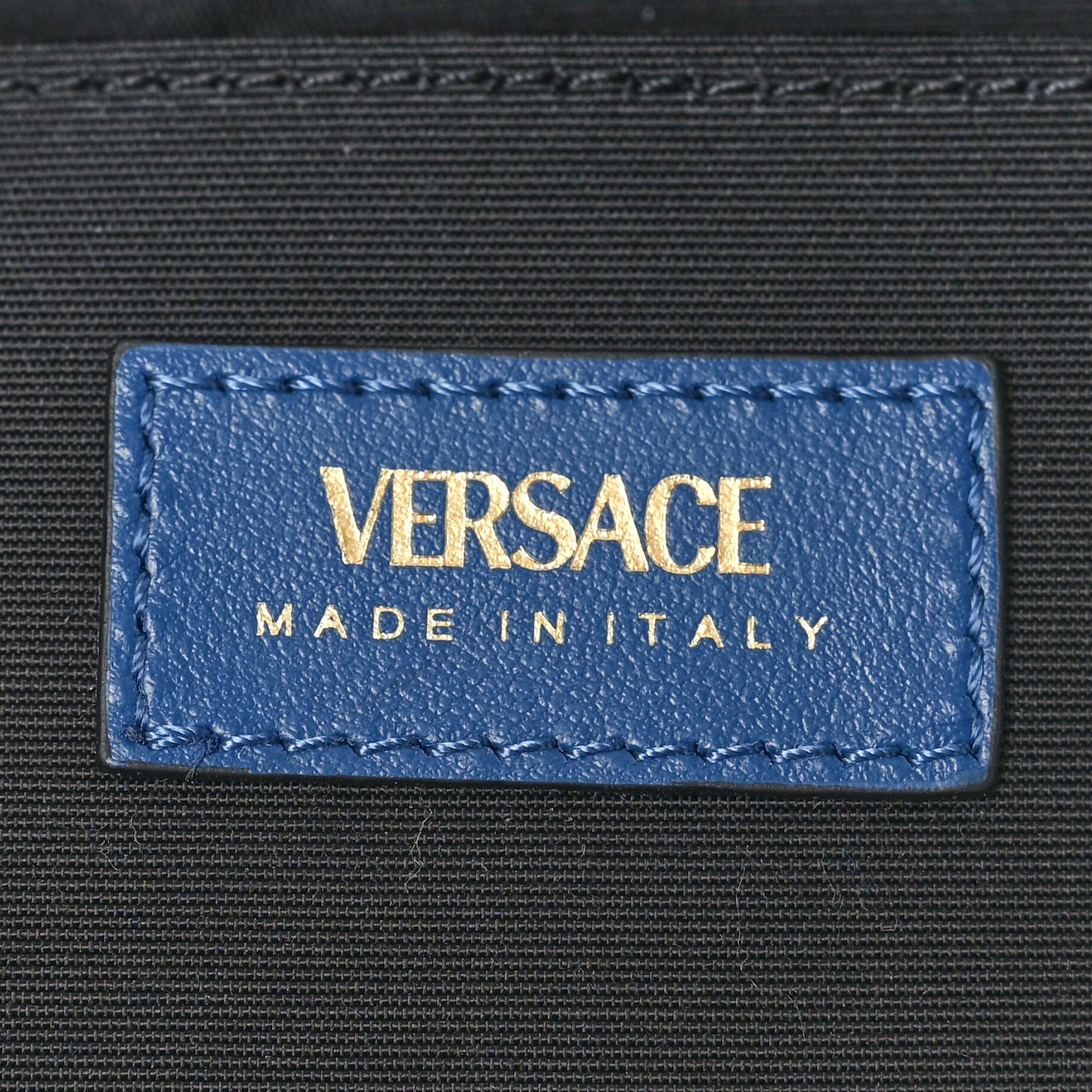 Denim Quilted La Medusa Camera Bag Blue