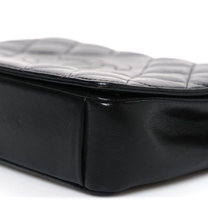 Chanel Lambskin Quilted Medium Diamond CC Flap Black 10 of 10