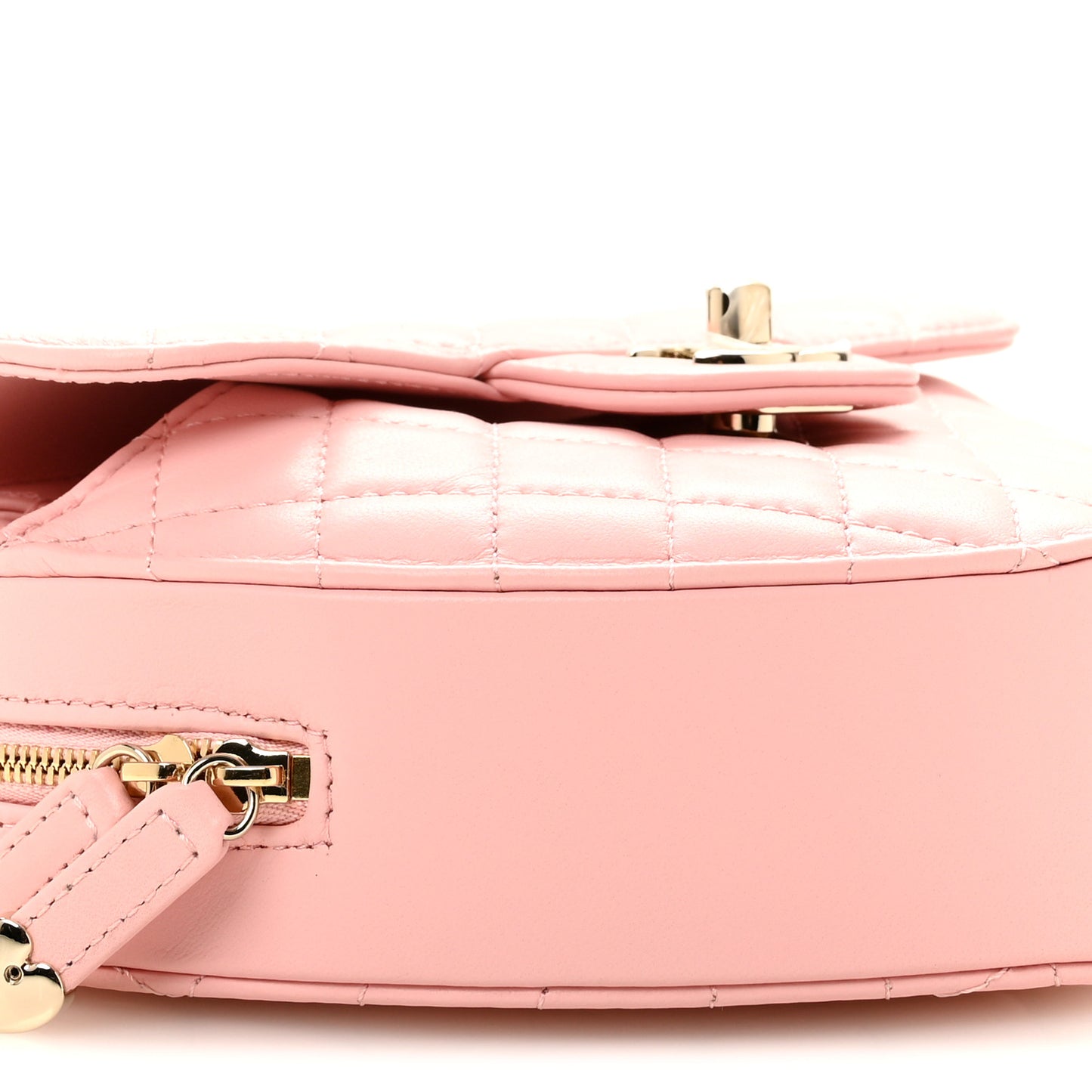 Lambskin Quilted Large CC In Love Heart Bag Light Pink