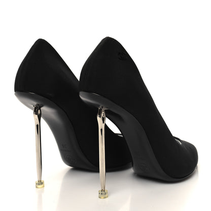 Chanel Silk Crepe CC Pumps 36 Black 4 of 9