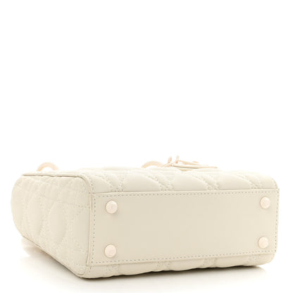 Christian Dior Ultra Matte Calfskin Cannage Mini Lady Dior White 4 of 10