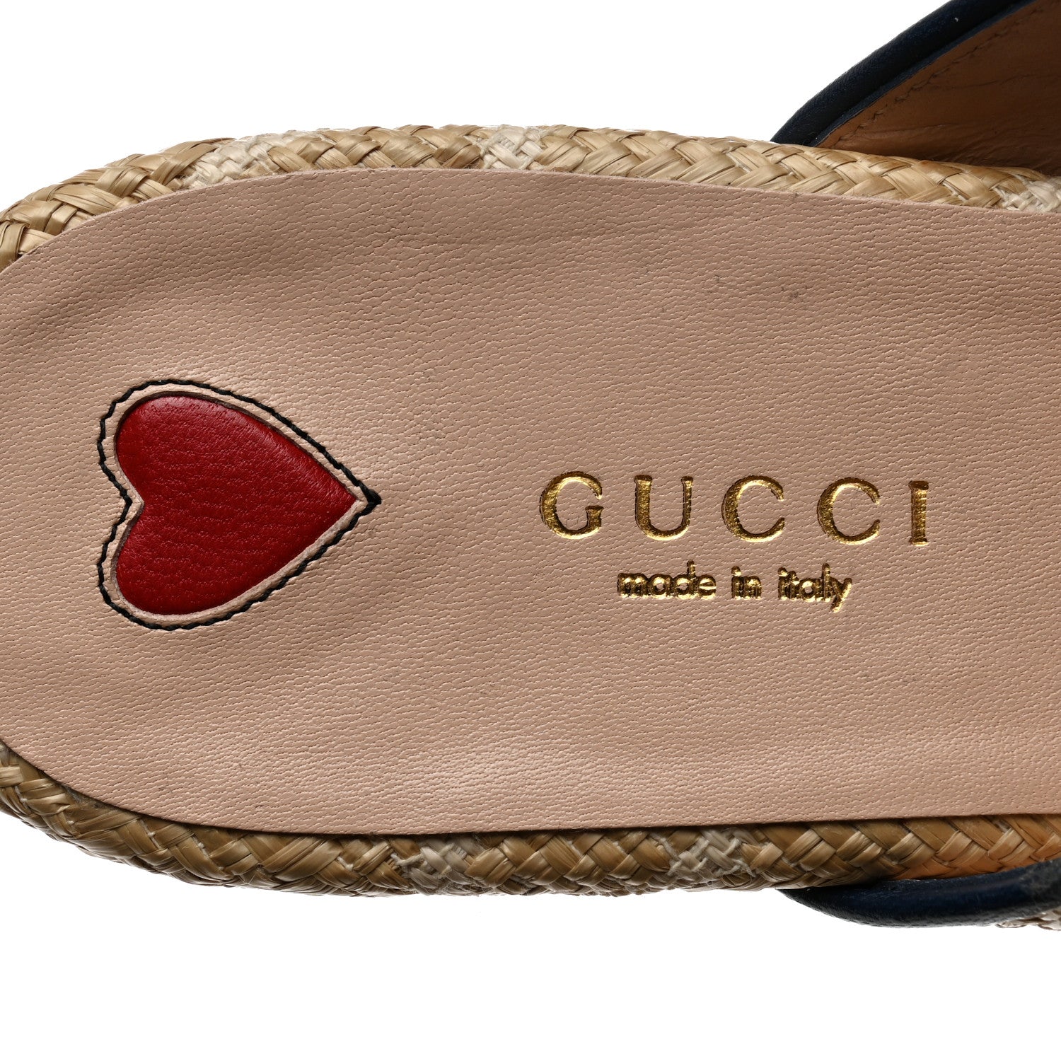 Gucci Raffia Malaga Kid GG Monogram Chevron Horsebit Womens Princetown Slippers 39 Natural Mystic White Blue Agata 7 of 8