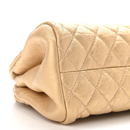 Chanel Metallic Aged Calfskin Quilted Medium Just Mademoiselle Gold 9 of 11