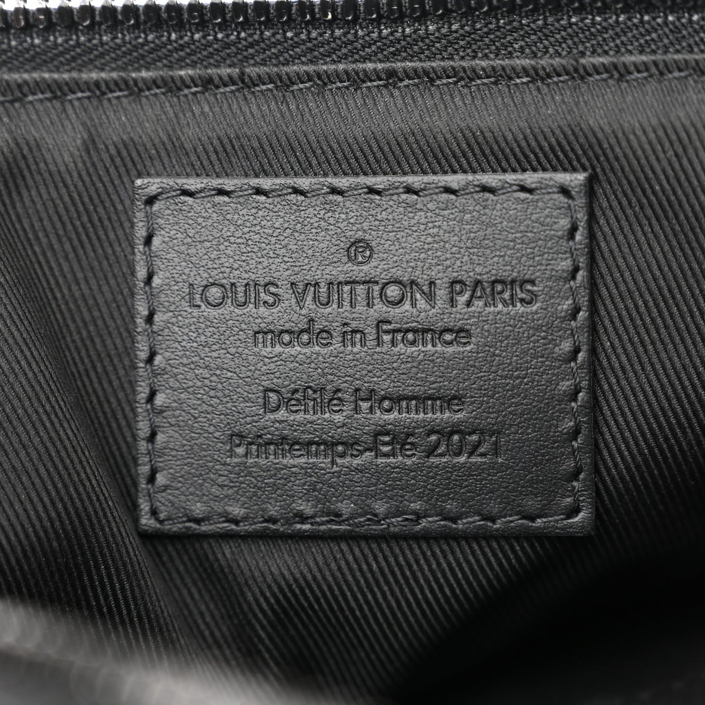 Calfskin Damier Distorted City Keepall Black