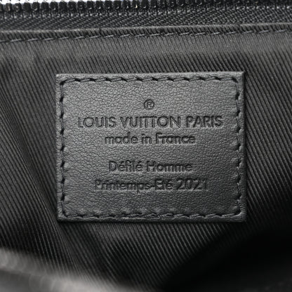 Louis Vuitton Calfskin Damier Distorted City Keepall Black 5 of 9