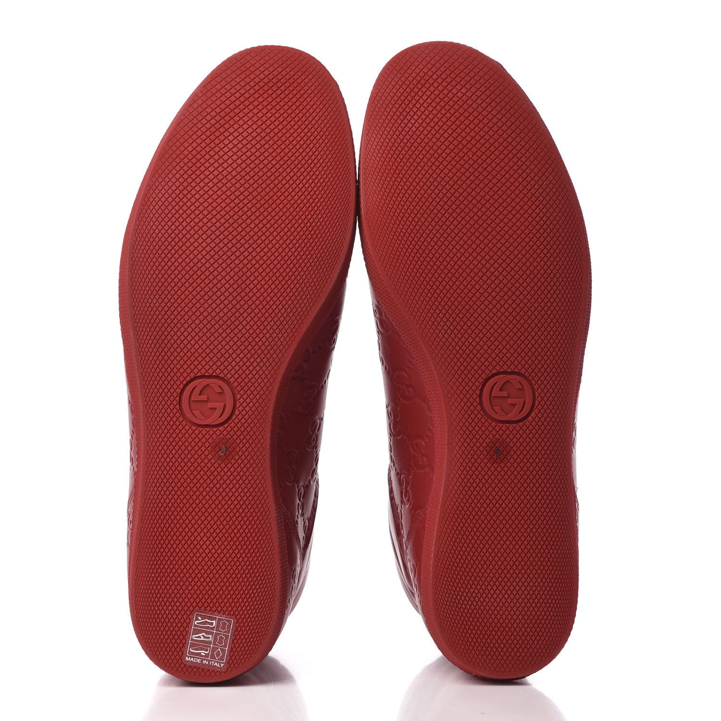 Guccissima Mens High Top Sneakers 9 Rosso