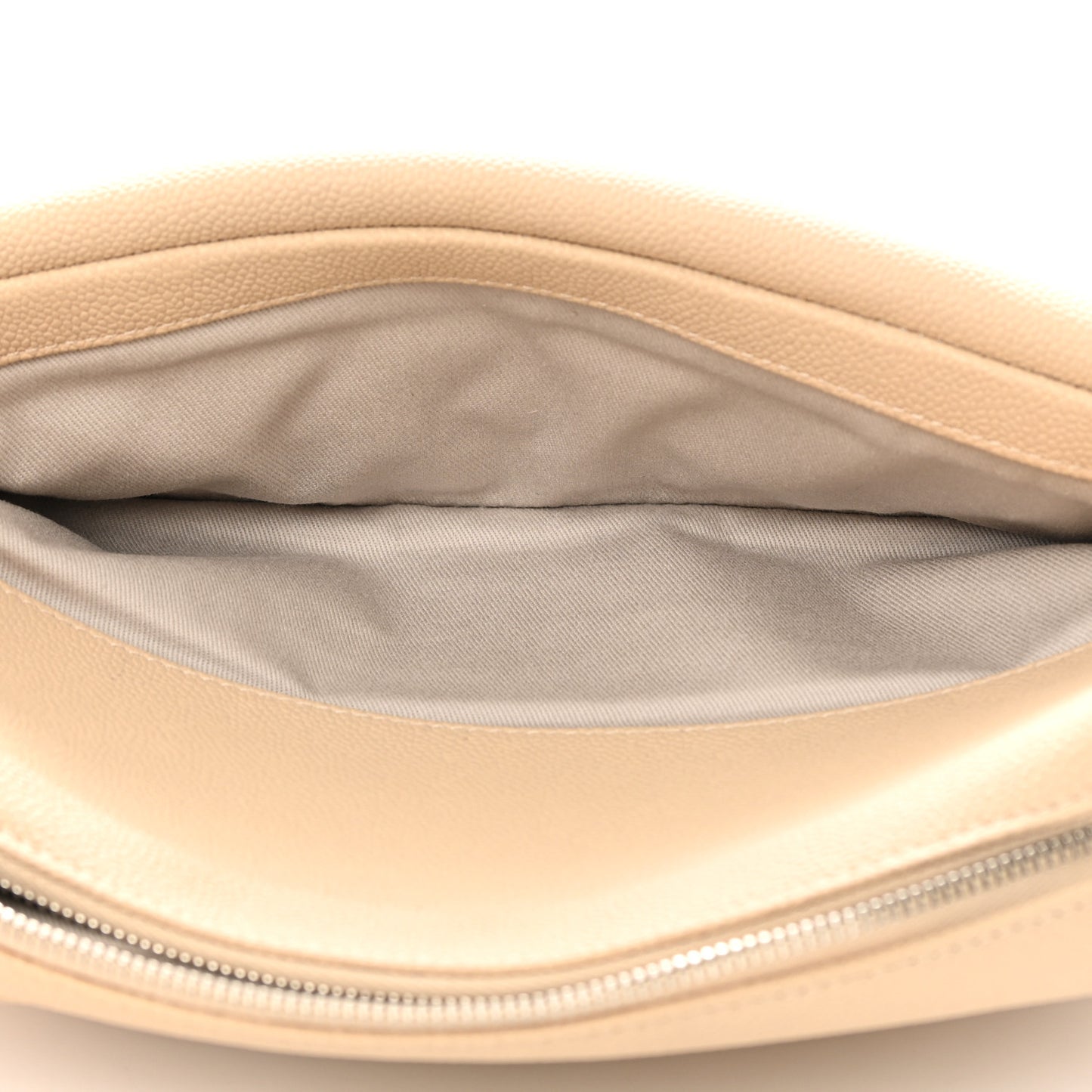 Caviar Quilted Jumbo Easy Flap Beige