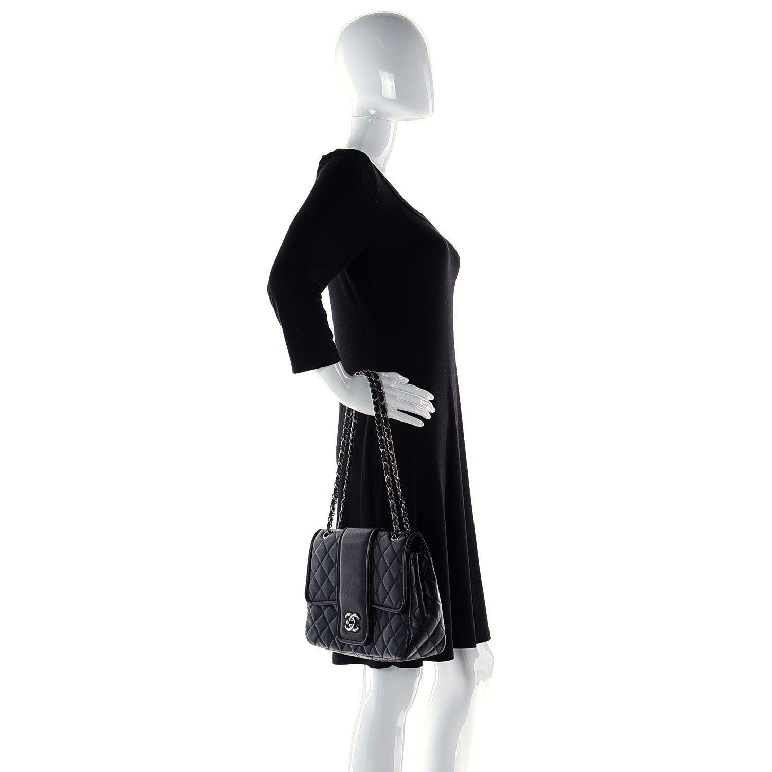 Chanel Lambskin Quilted Elementary Chic Flap Black 2 of 10