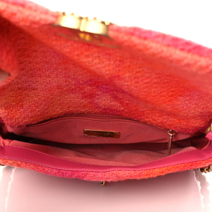 Chanel Tweed Quilted Medium Chanel 19 Flap Coral Pink 6 of 11