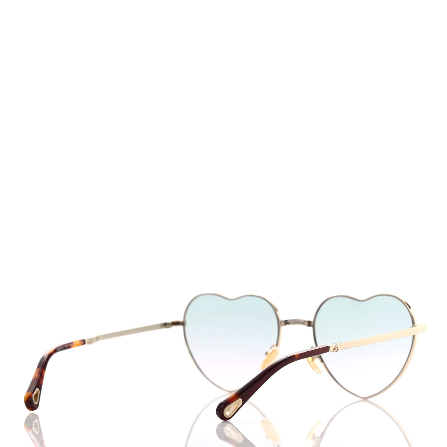 Chloe Metal Heart Folding Sunglasses CH0071S Gold 4 of 9