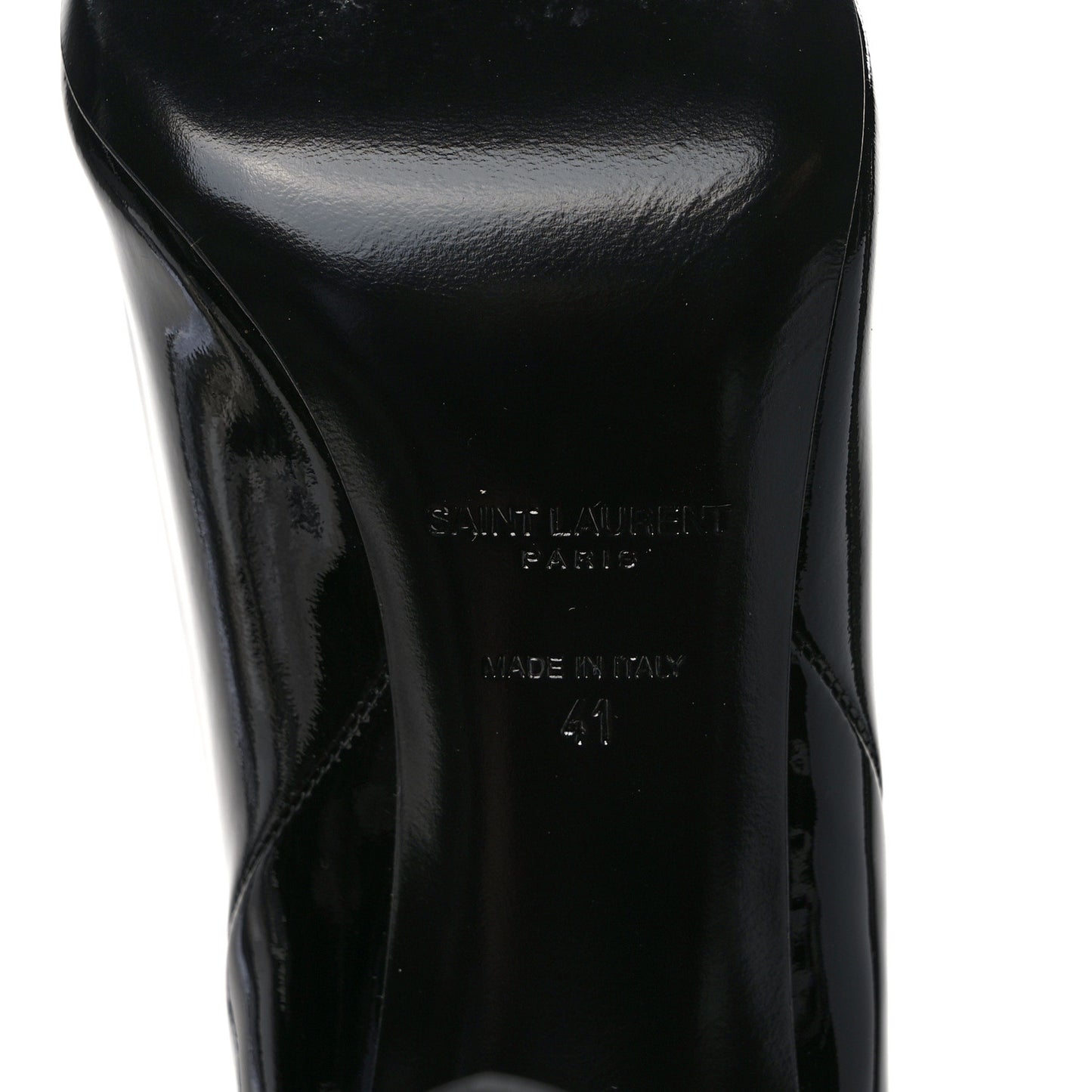 Patent Over The Knee Boots 41 Black