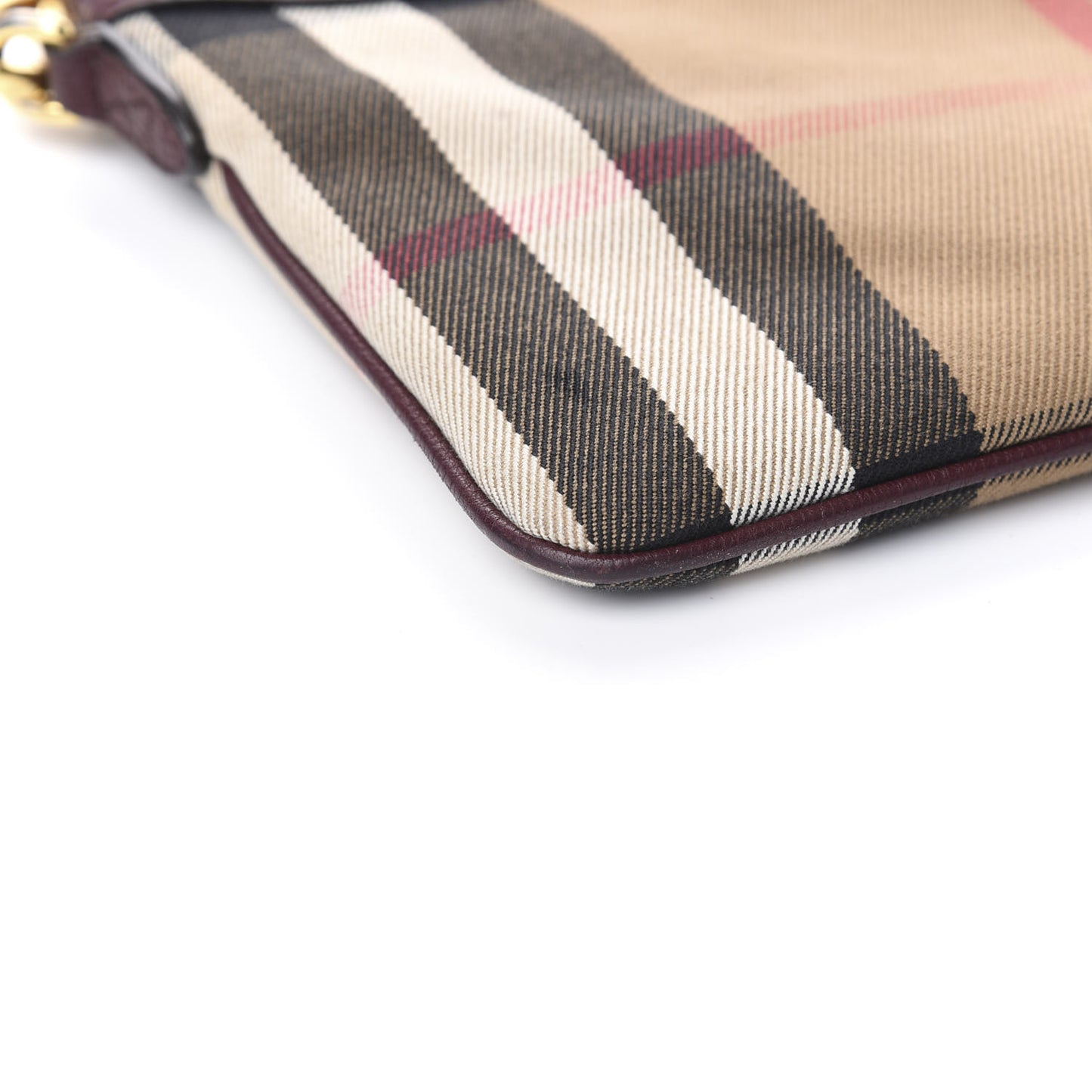House Check Derby Peyton Crossbody Clutch Bag Mahogany Red