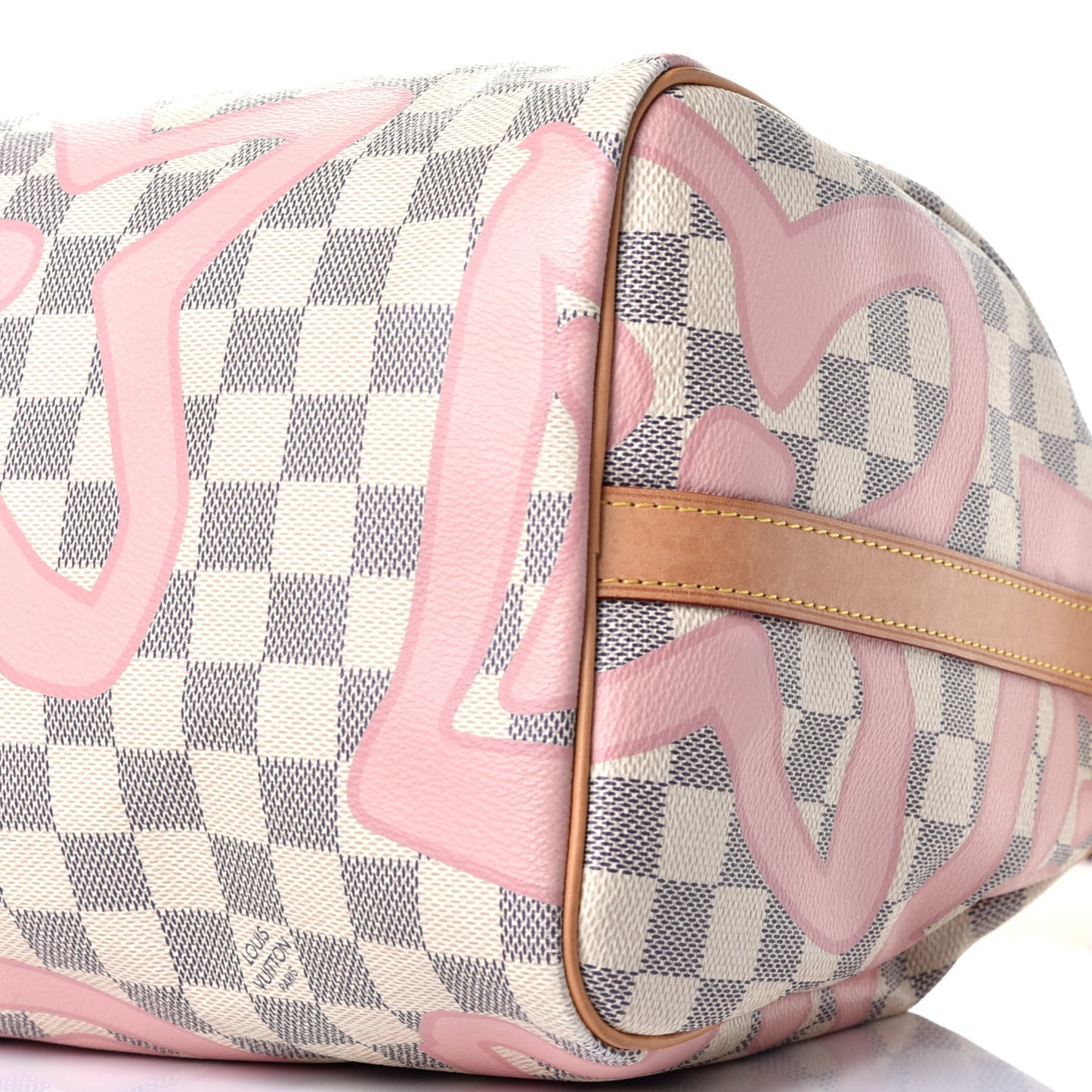 Damier Azur Tahitienne Speedy Bandouliere 30 Rose Ballerine