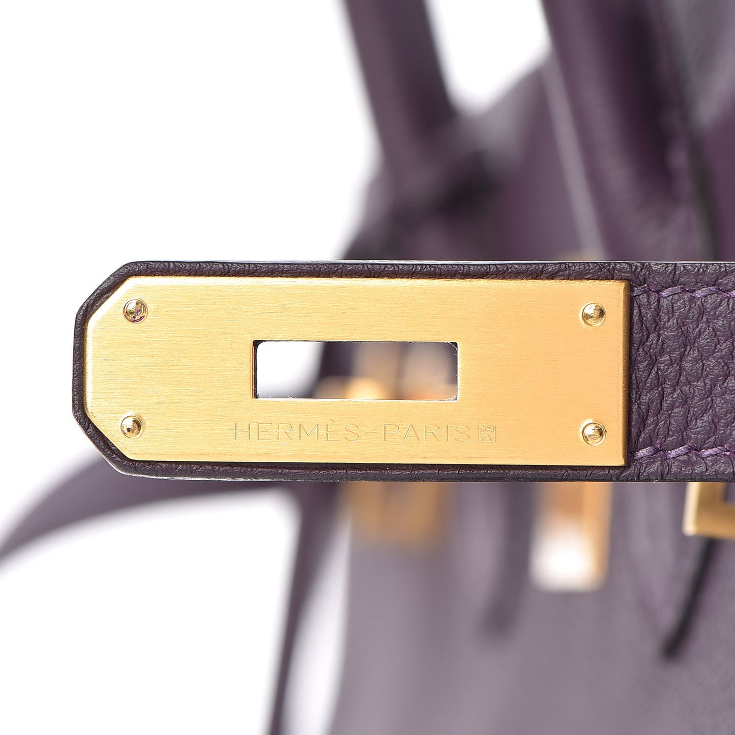 Togo Horseshoe Birkin 35 Raisin Bleu Electrique