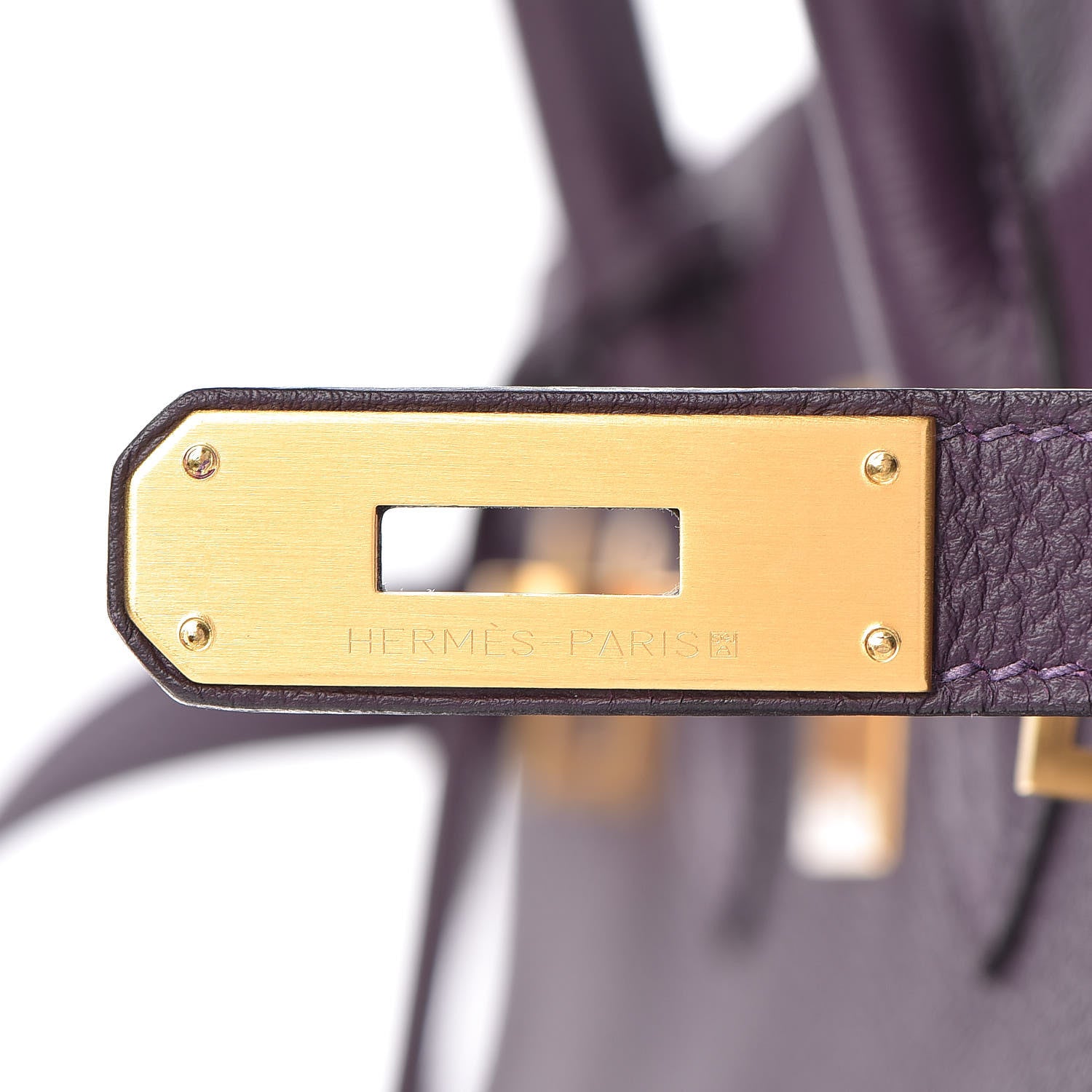 Hermes Togo Horseshoe Birkin 35 Raisin Bleu Electrique 25 of 30