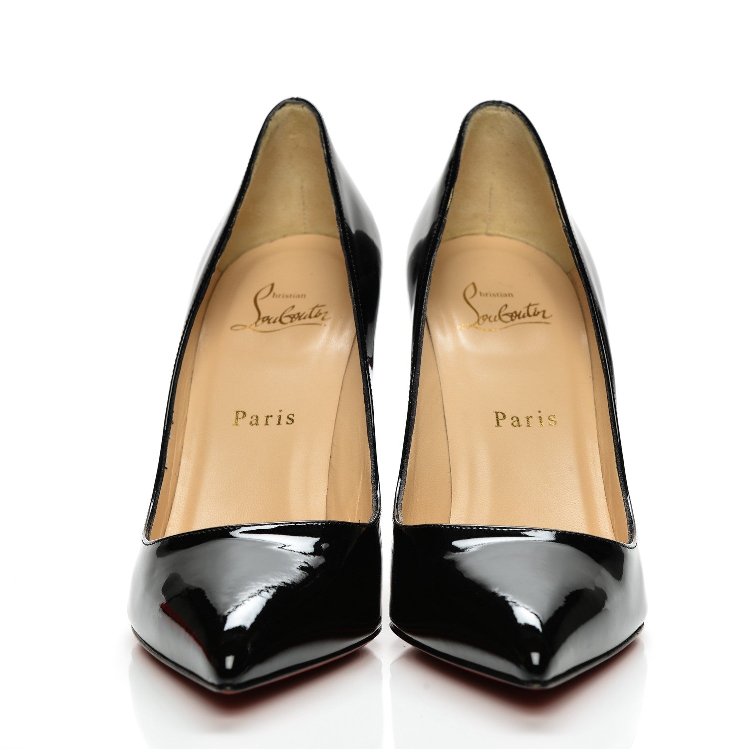 Christian Louboutin Patent Pigalle 100 Pumps 37 Black 2 of 8