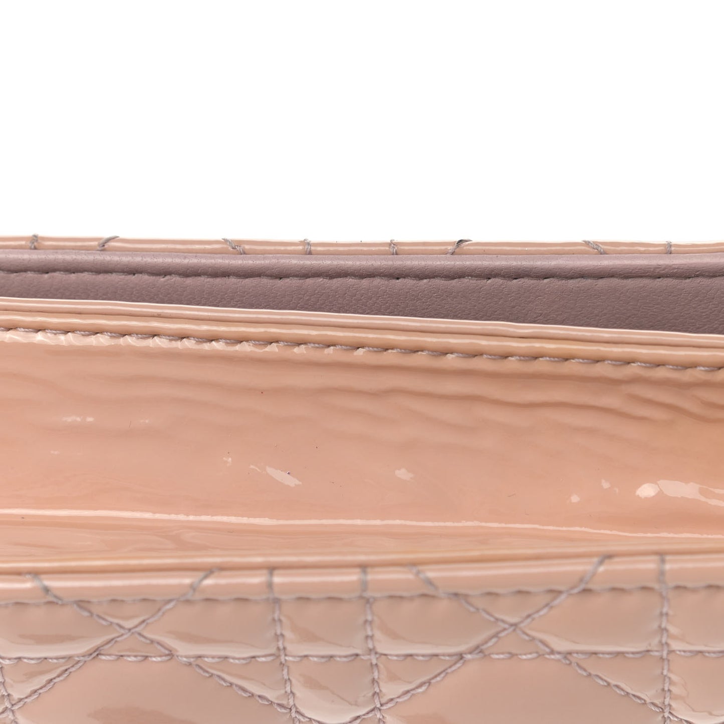Patent Cannage Lady Dior Convertible Clutch Light Pink