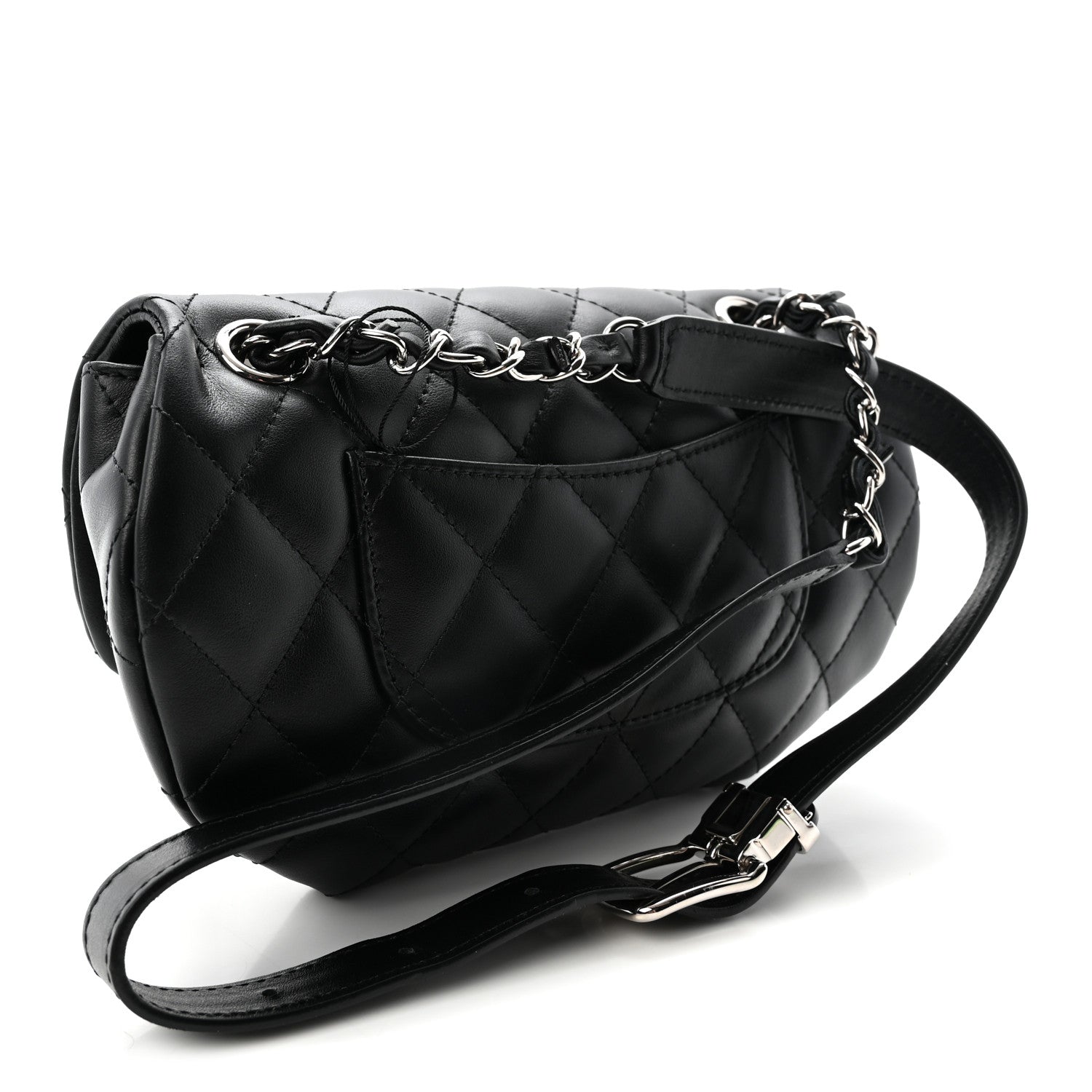Chanel Calfskin Quilted CC Uniform Flap Belt Bag Black 3 of 11