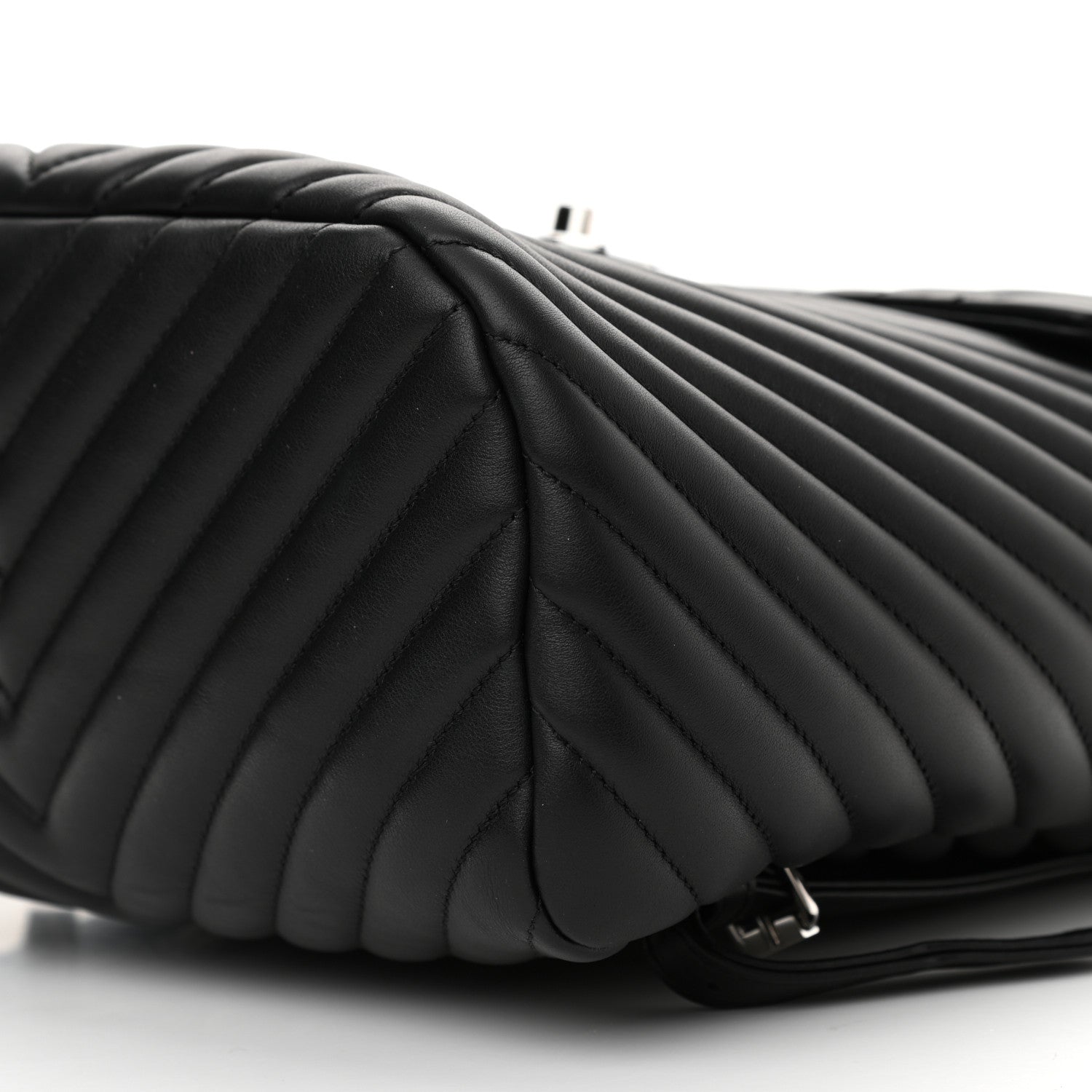 Chanel Calfskin Chevron Quilted Large Urban Spirit Backpack Black 10 of 10