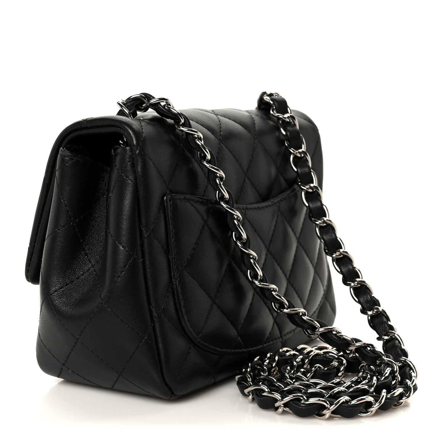 Chanel Lambskin Quilted Mini Square Flap Black 3 of 11