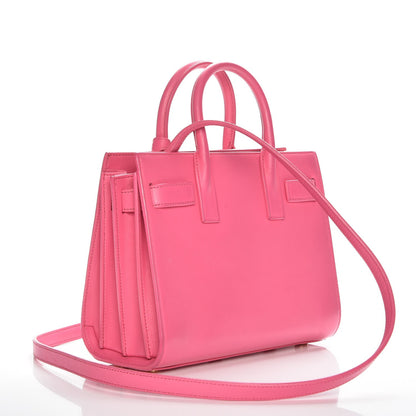 Saint Laurent Calfskin Nano Sac De Jour Lipstick Fuchsia 4 of 12