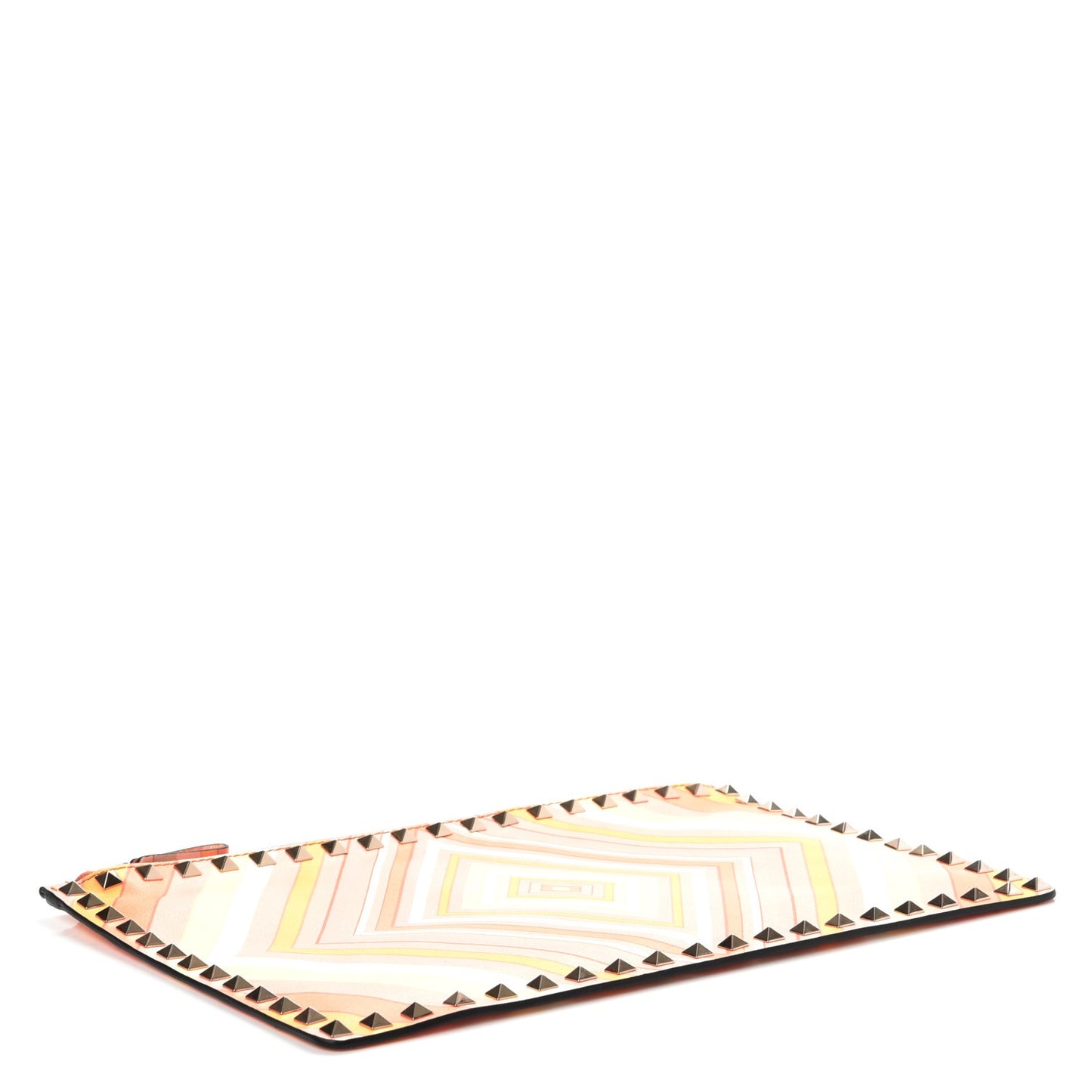 Nappa Native Couture 1975 Rockstud Zip Pouch Mandarin Sorbet