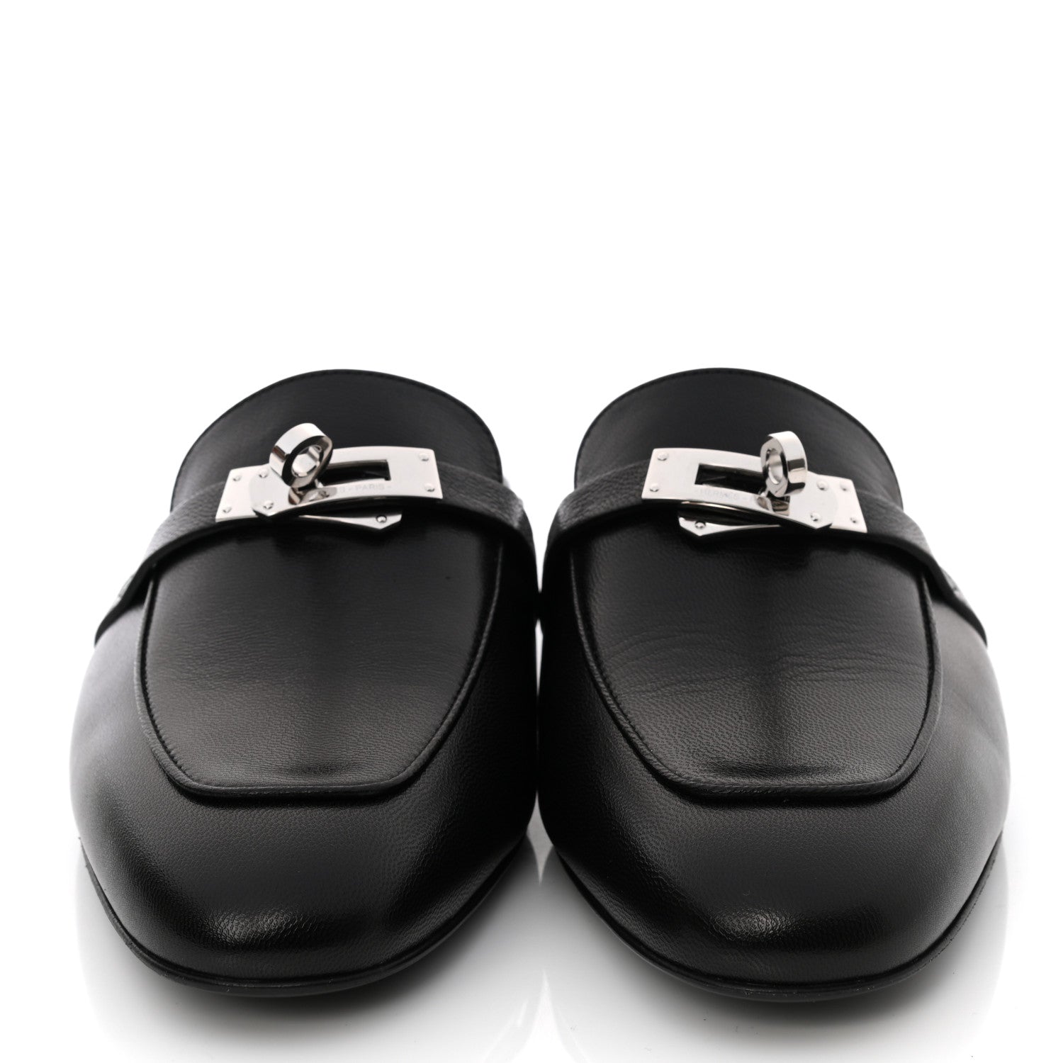 Hermes Goatskin Oz Mules 39 Black 2 of 9