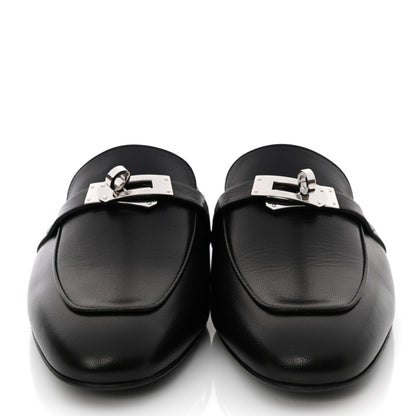 Hermes Goatskin Oz Mules 39 Black 2 of 9