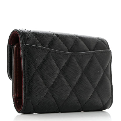 Chanel Caviar Quilted Classic 4 Key Holder Wallet Black 3 of 8
