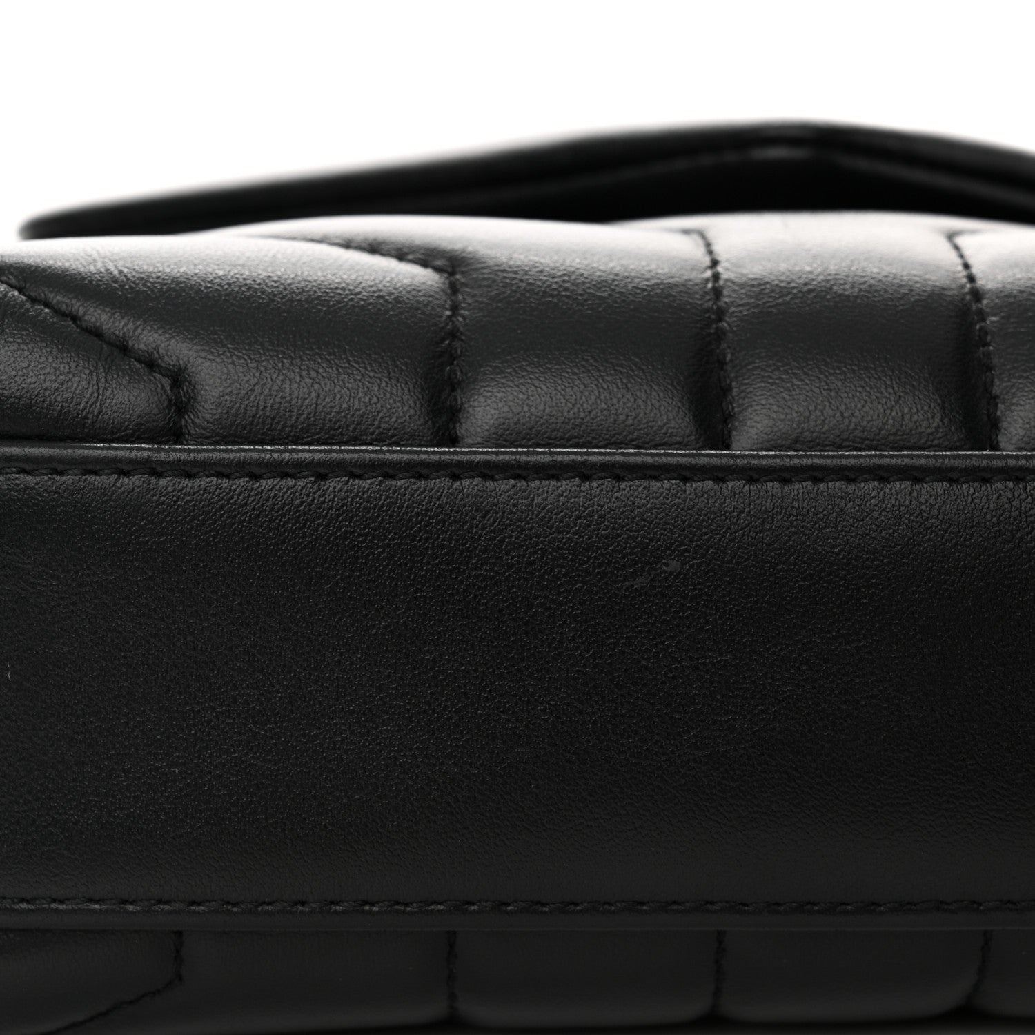 Saint Laurent Calfskin Y Quilted Monogram Monochrome Toy Loulou Crossbody Bag Black 13 of 15