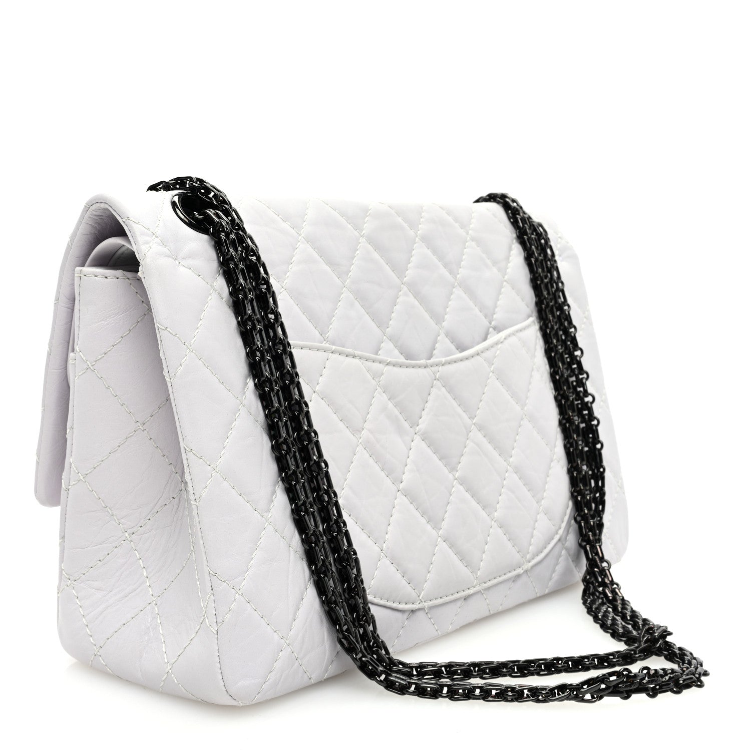 Chanel Aged Calfskin 2.55 Reissue 226 Flap White 3 of 10