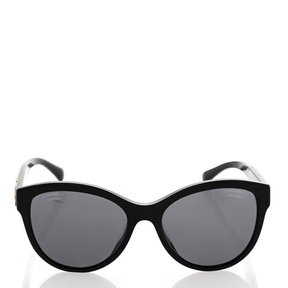 Chanel Acetate Pantos Logo Sunglasses 5458-A Black 2 of 7