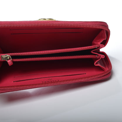 Chanel Lambskin Quilted Small Boy Zip Around Wallet Fuchsia 4 of 14
