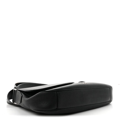 Christian Dior Grained Calfskin Saddle Messenger Bag Black 4 of 10