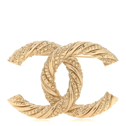 Chanel Twisted CC Brooch Light Gold 1 of 3